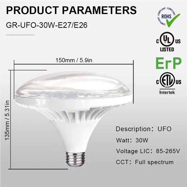 30W UFO led grow bulb light 3