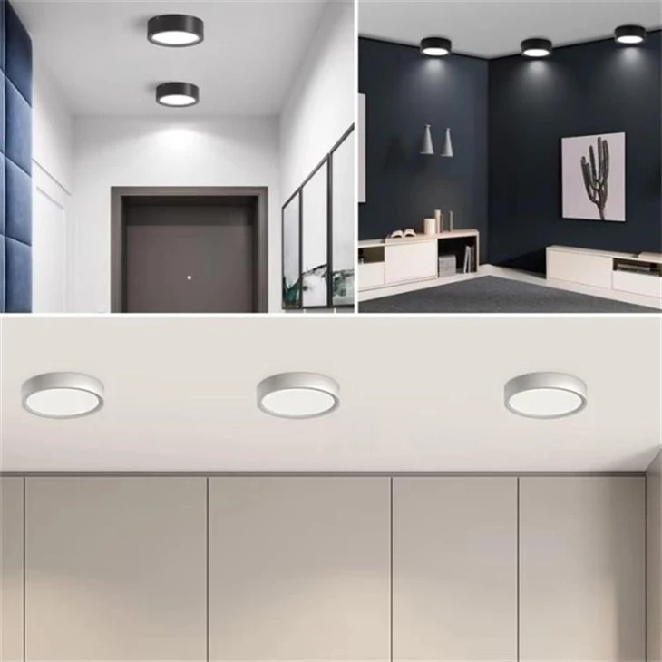 white round flat panel ceiling light